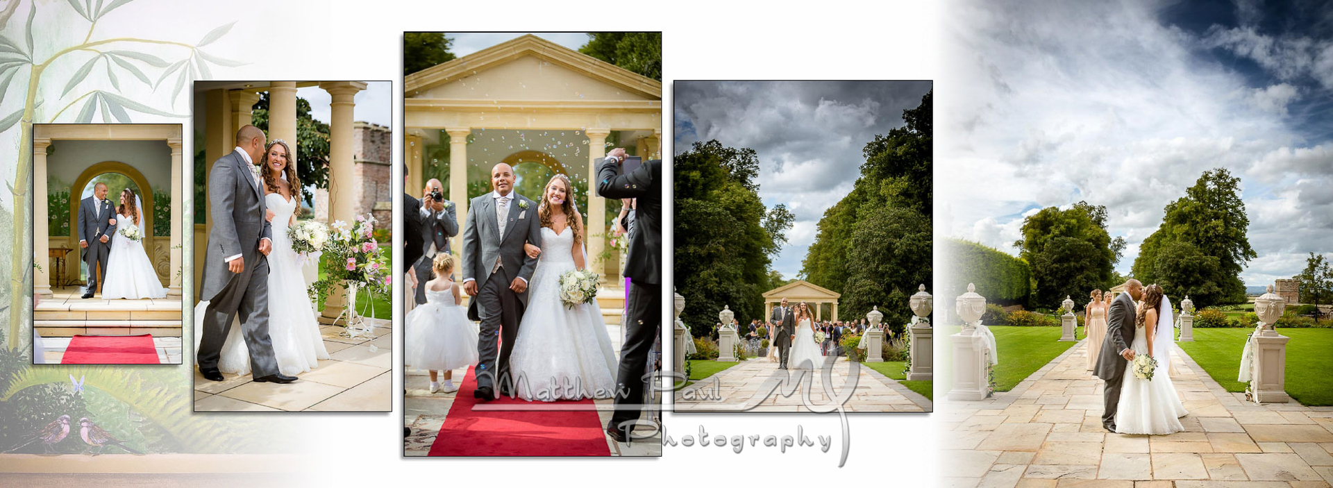 Rowton Castle, outdoor wedding ceremonyisle