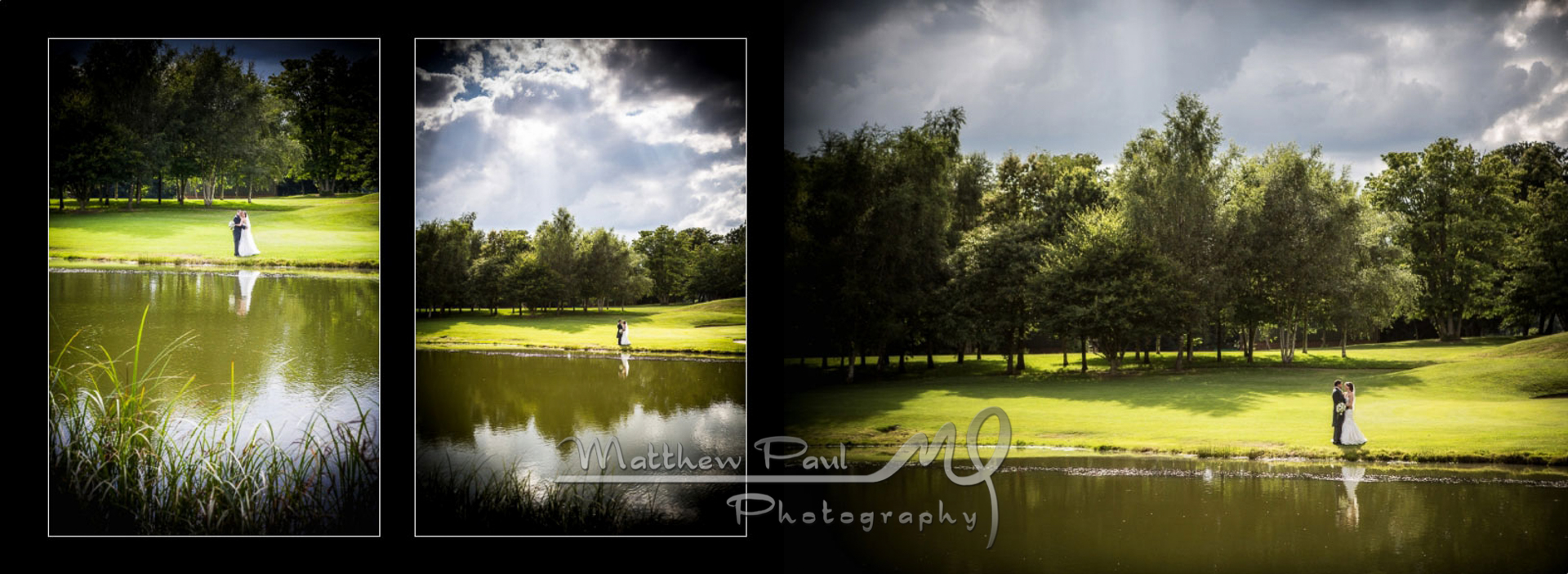 Westerham gold Club wedding, lake shots