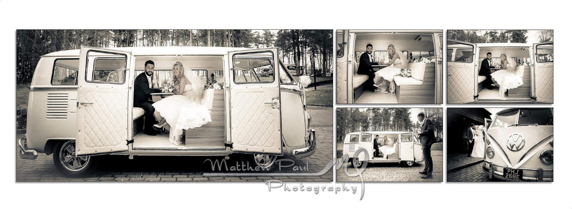 VW camper van for wedding, Westerham Golf Club